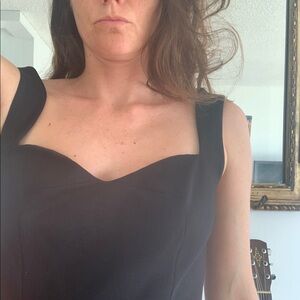 Black cocktail dress zipper back